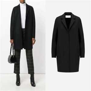 HARRIS WHARF LONDON Wool Coat black